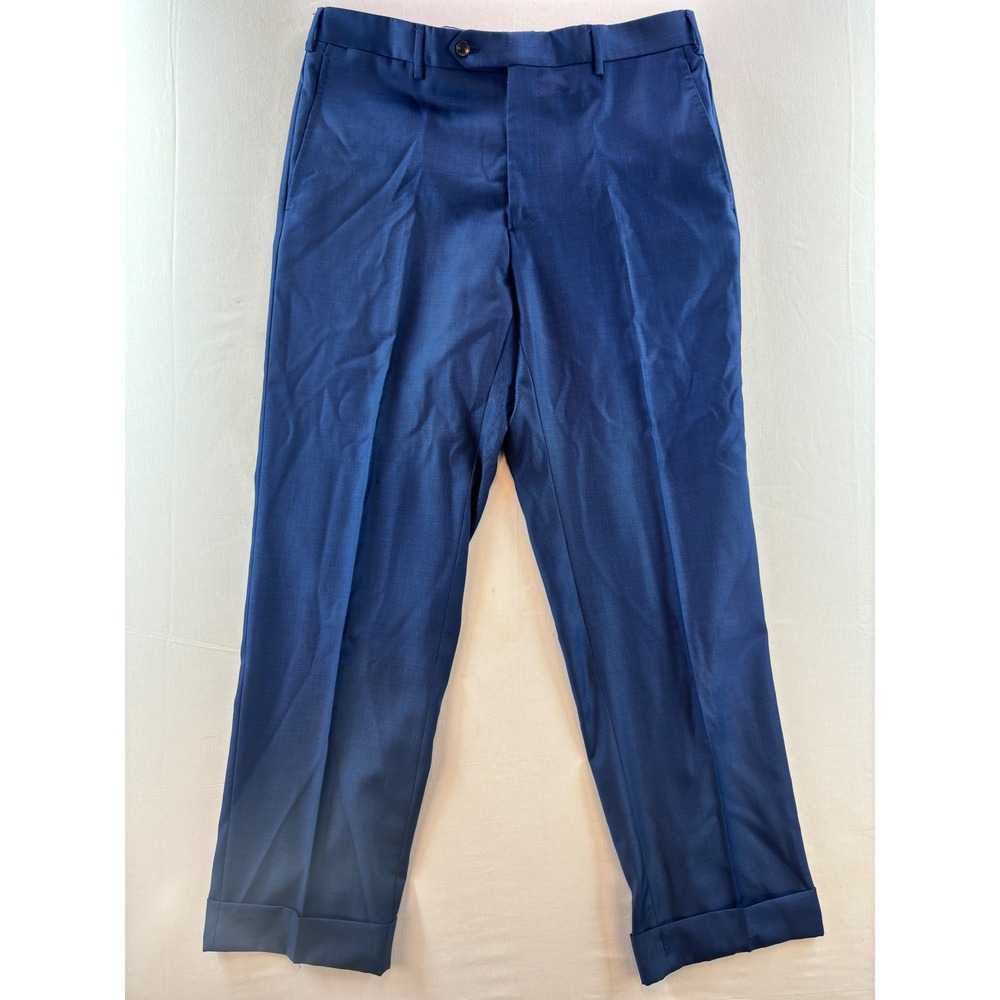 Luigi Bianchi‎ Mantova Sartoria Blue Dress Pants Made in Italy Mens 32x29.5